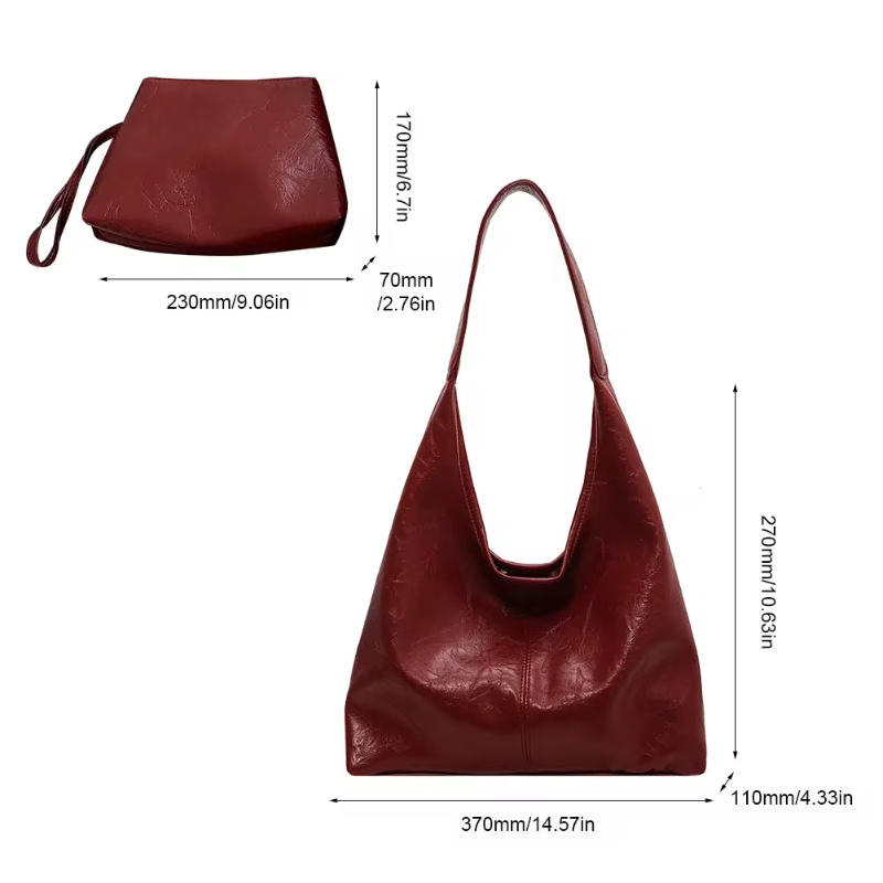 AURORA - THE SCARLETT DISTRESSED LEATHER TOTE