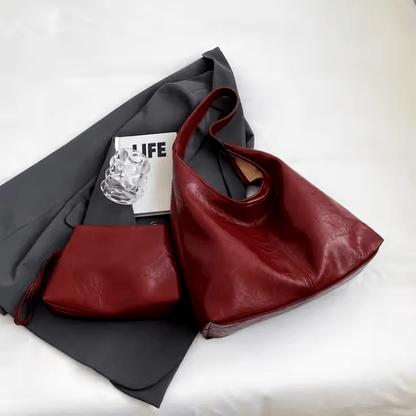 Aurora - The Scarlett Distressed Leather Tote